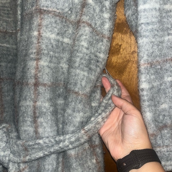 Express Wool Blend Plaid Longline Jacket - Picture 9 of 9